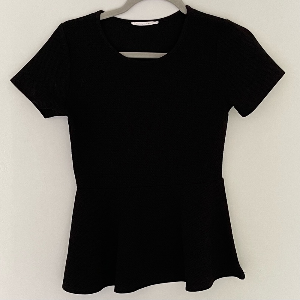 Caution to the Wind black peplum top